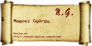 Magosi György névjegykártya