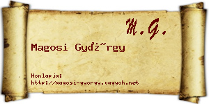 Magosi György névjegykártya