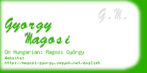 gyorgy magosi business card