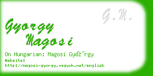 gyorgy magosi business card